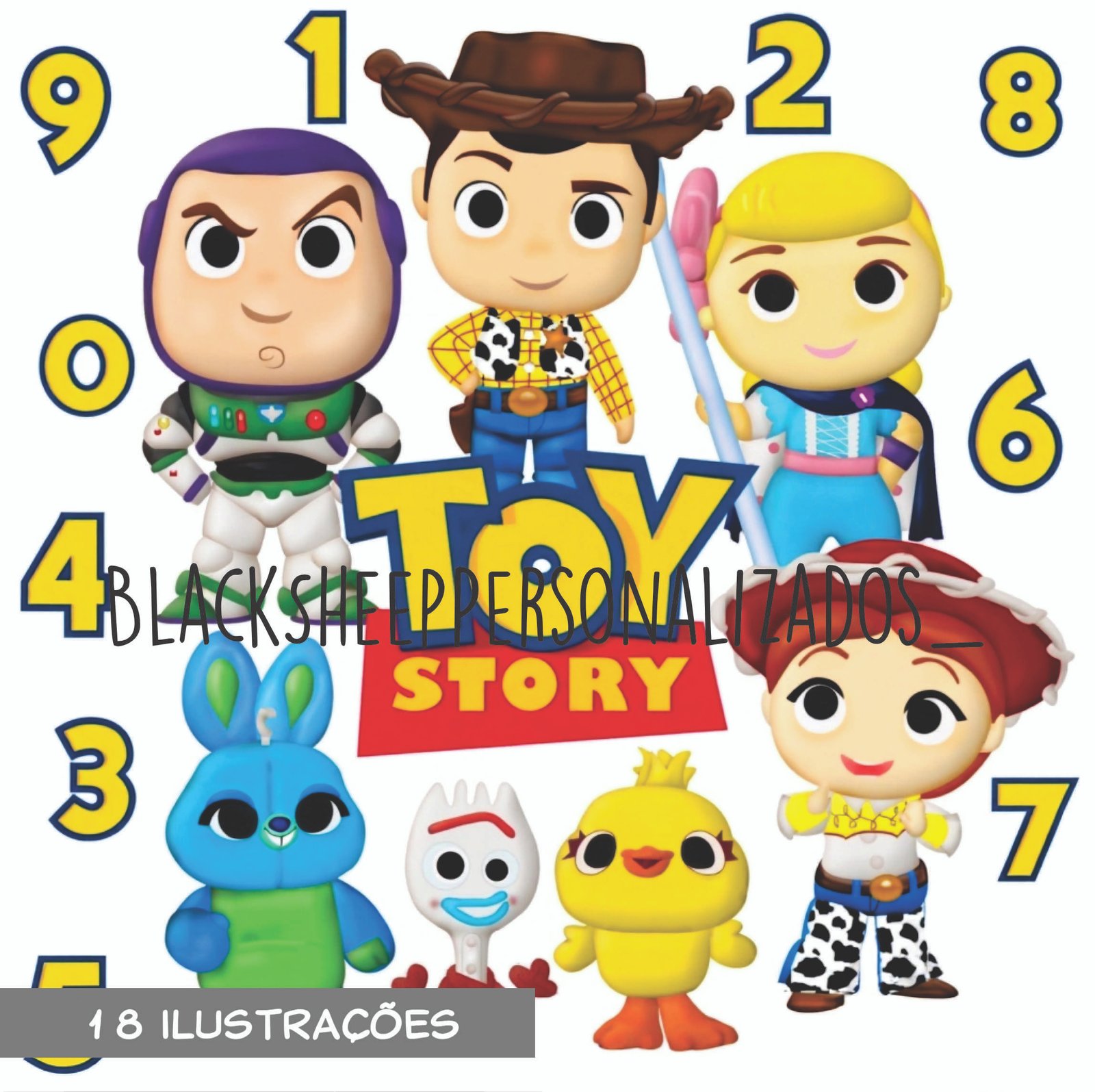 KIT DIGITAL TOY STORY CUTE BABY